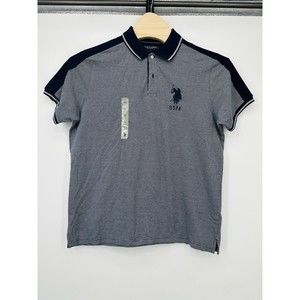 U.S. Polo‎ Assn. Since 1890 Big Pony  Navy/ gray new  Short sleeve. NEW!!! L